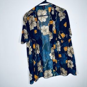 Women’s Shein Curve Kimono Cardigan Flower Pattern